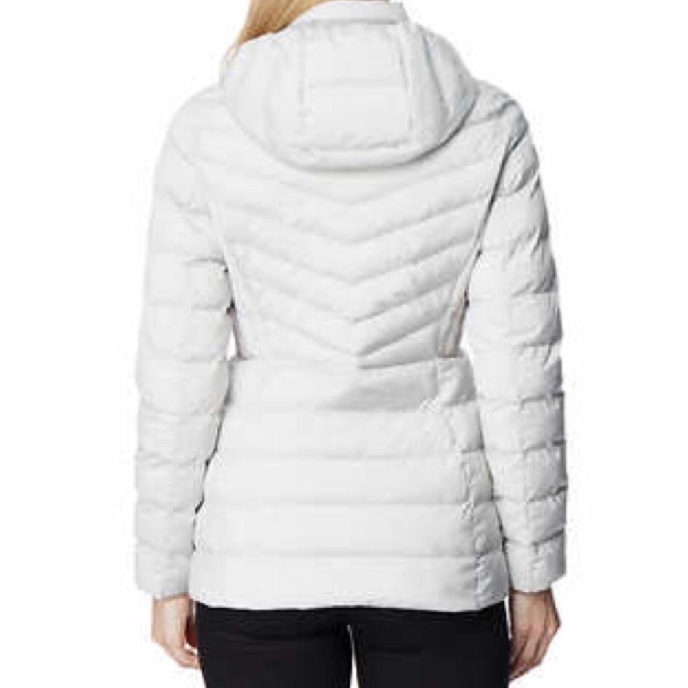 Puffer Coat 32 Degrees Light Gray Hood NWT L 12-14 - Picture 7 of 8